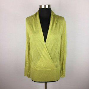 Soft Surroundings L Shawl Collar Thin Wrap Sweater